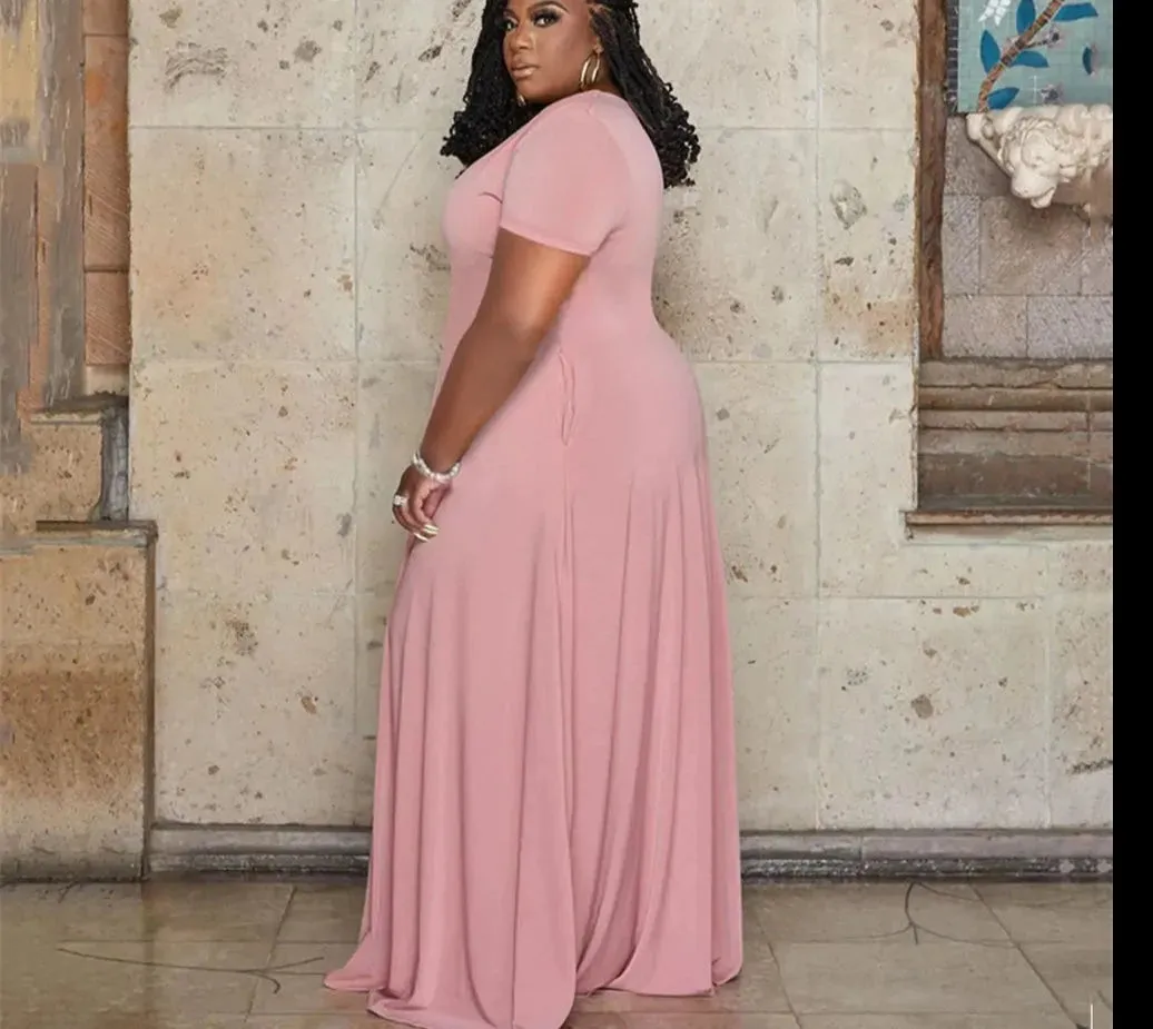 A-Line Long Plus Size Dress