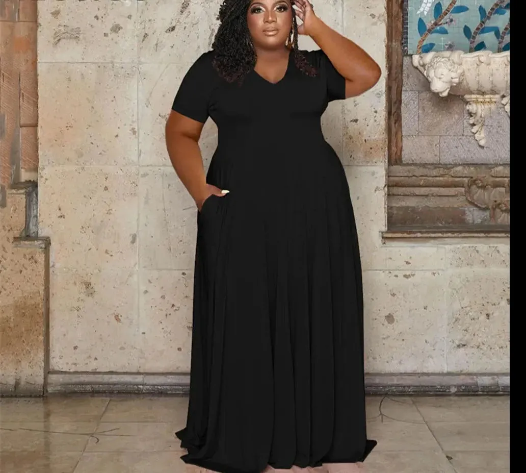 A-Line Long Plus Size Dress