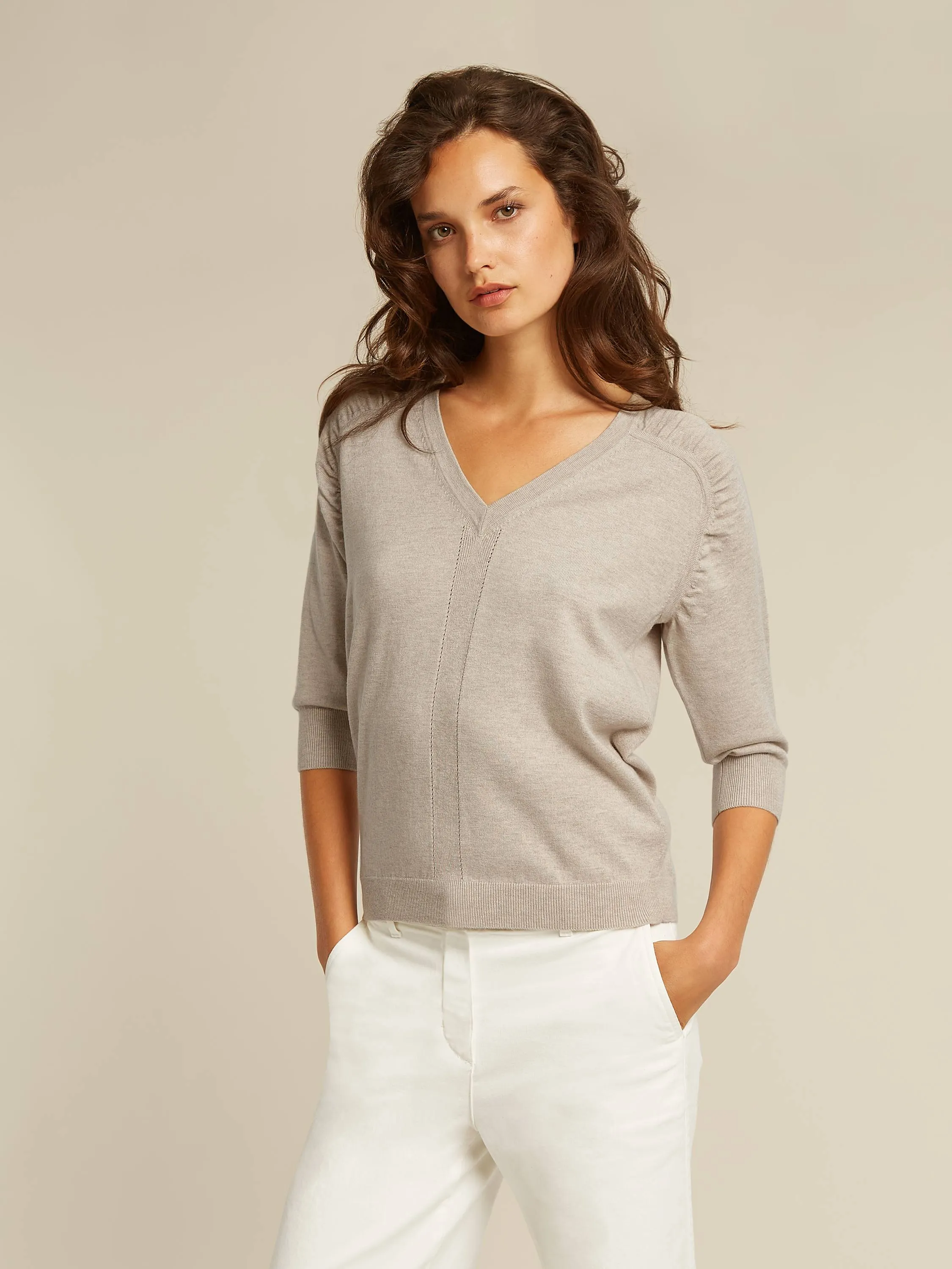 Addie pullover - Camel heather