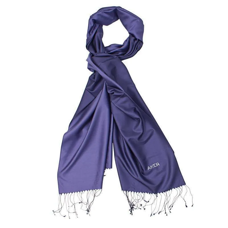 Aker Bi-Color Ladies Silk Shawl Wrap - Governor Bay