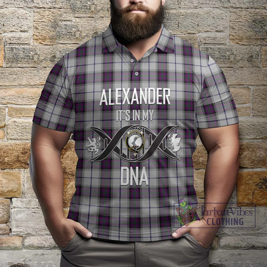 Alexander of Menstry Dress Tartan Polo Shirt with Family Crest DNA In Me Style