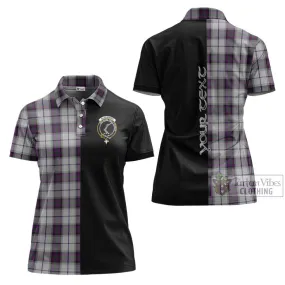 Alexander of Menstry Dress Tartan Women's Polo Shirt with Family Crest and Half Of Me Style