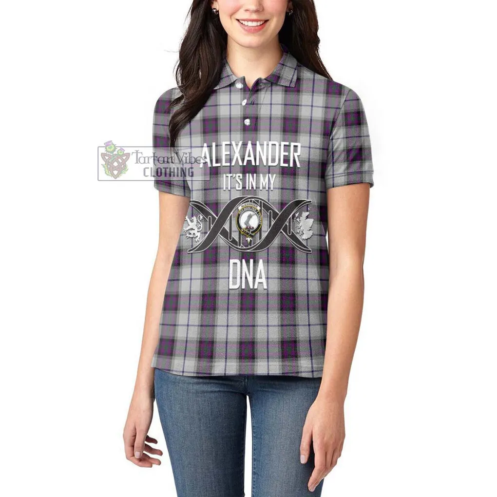 Alexander of Menstry Dress Tartan Women's Polo Shirt with Family Crest DNA In Me Style