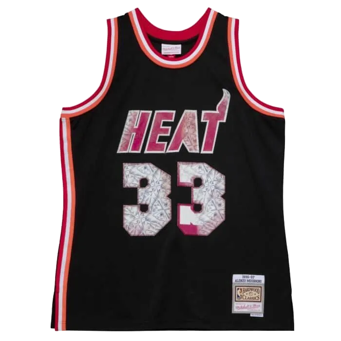 Alonzo Mourning Mitchell and Ness Miami HEAT 75th Anniversary Lenticular Swingman Jersey