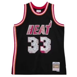 Alonzo Mourning Mitchell and Ness Miami HEAT 75th Anniversary Lenticular Swingman Jersey