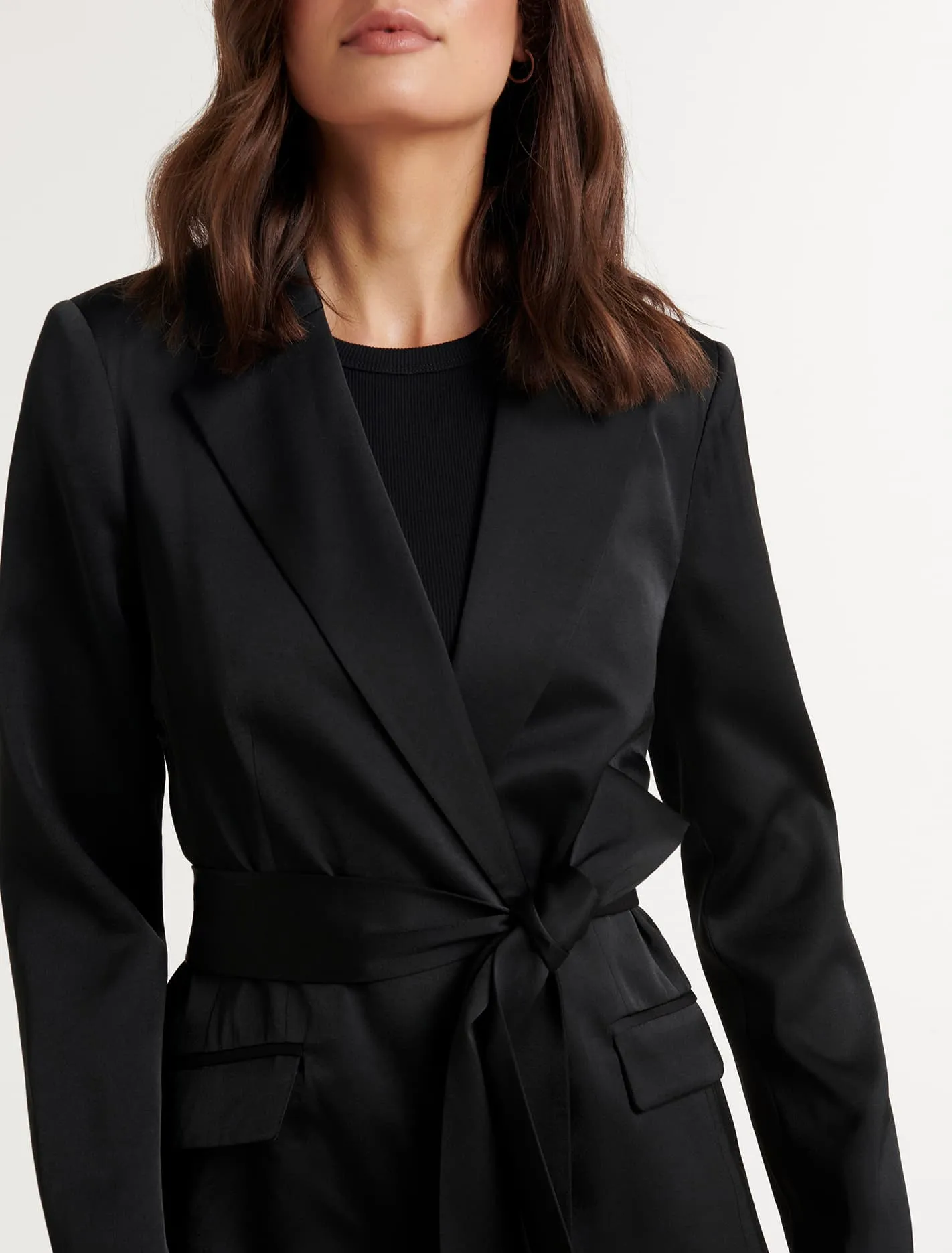 Alora Satin Tie Co-Ord Blazer