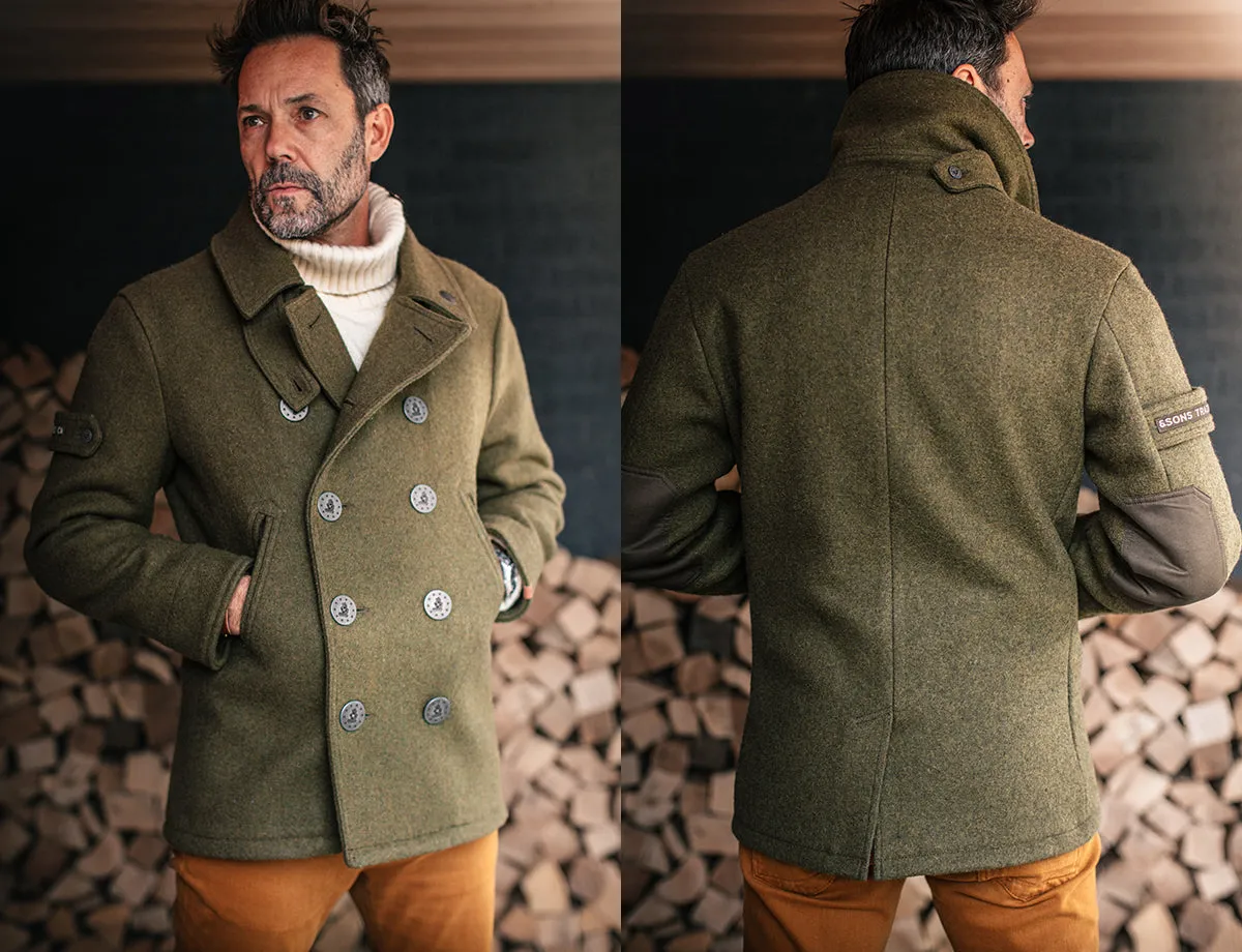 &SONS Boardwalk Peacoat Army Green