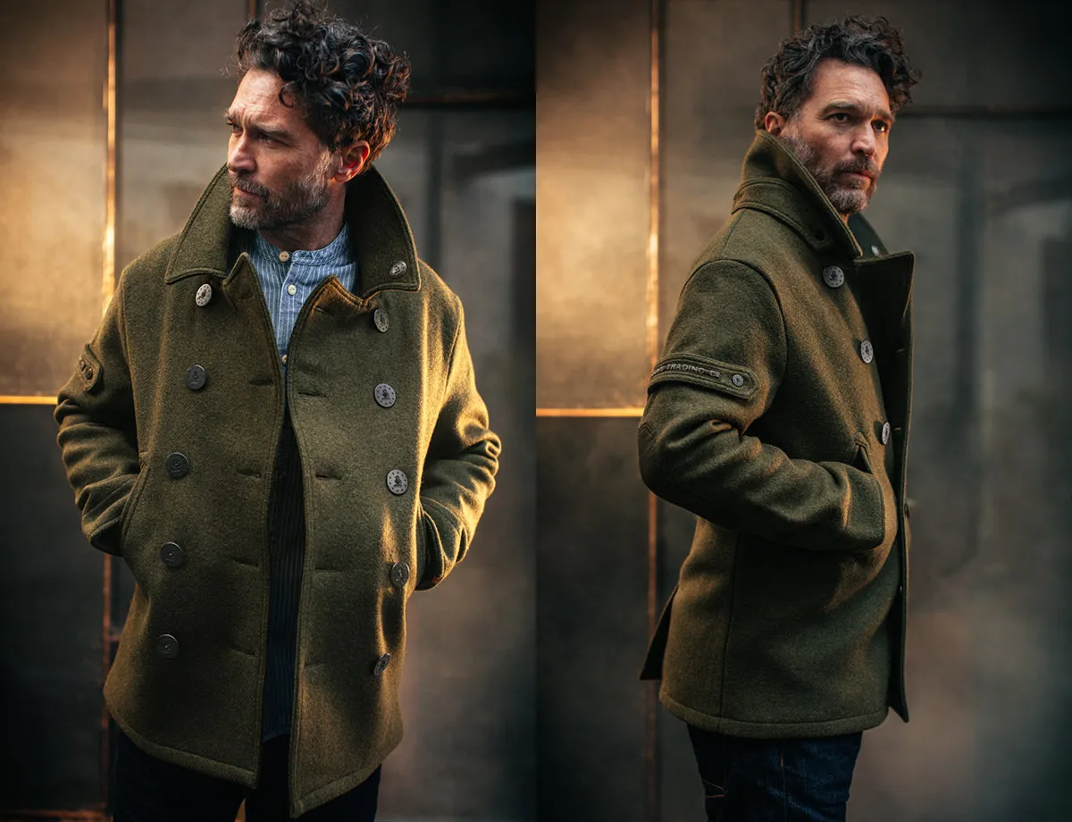 &SONS Boardwalk Peacoat Army Green