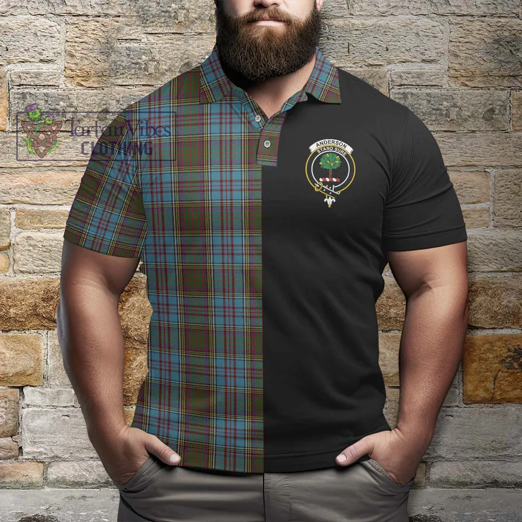 Anderson Tartan Polo Shirt with Family Crest and Half Of Me Style