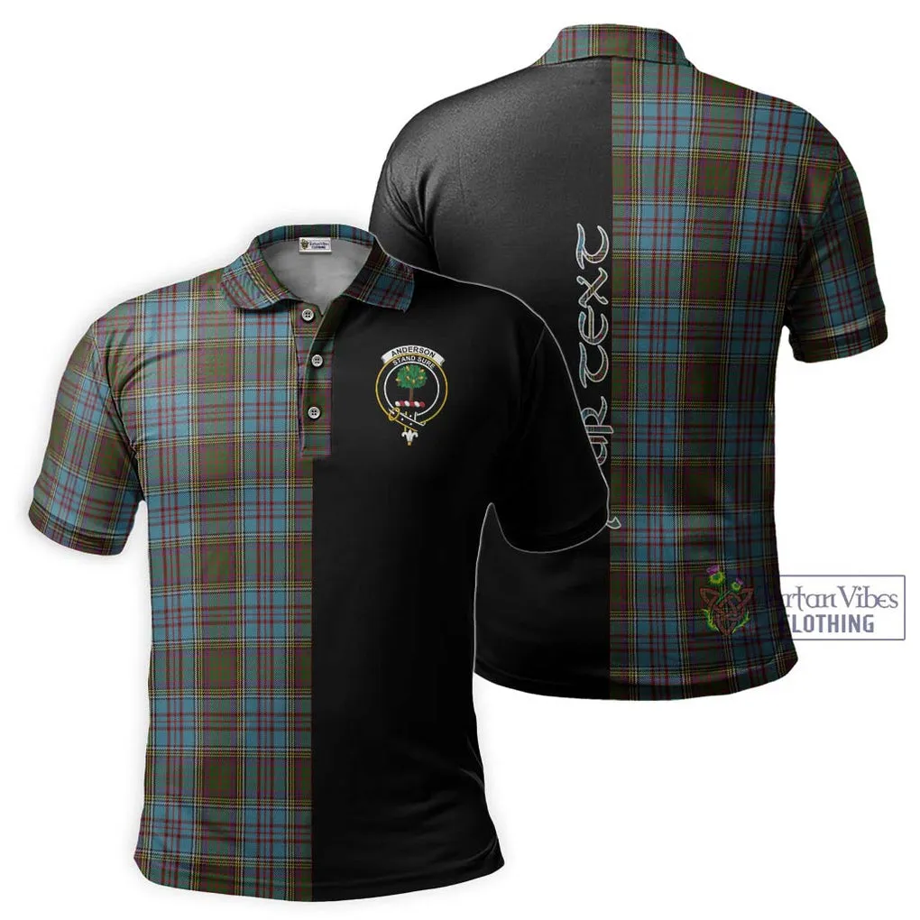 Anderson Tartan Polo Shirt with Family Crest and Half Of Me Style