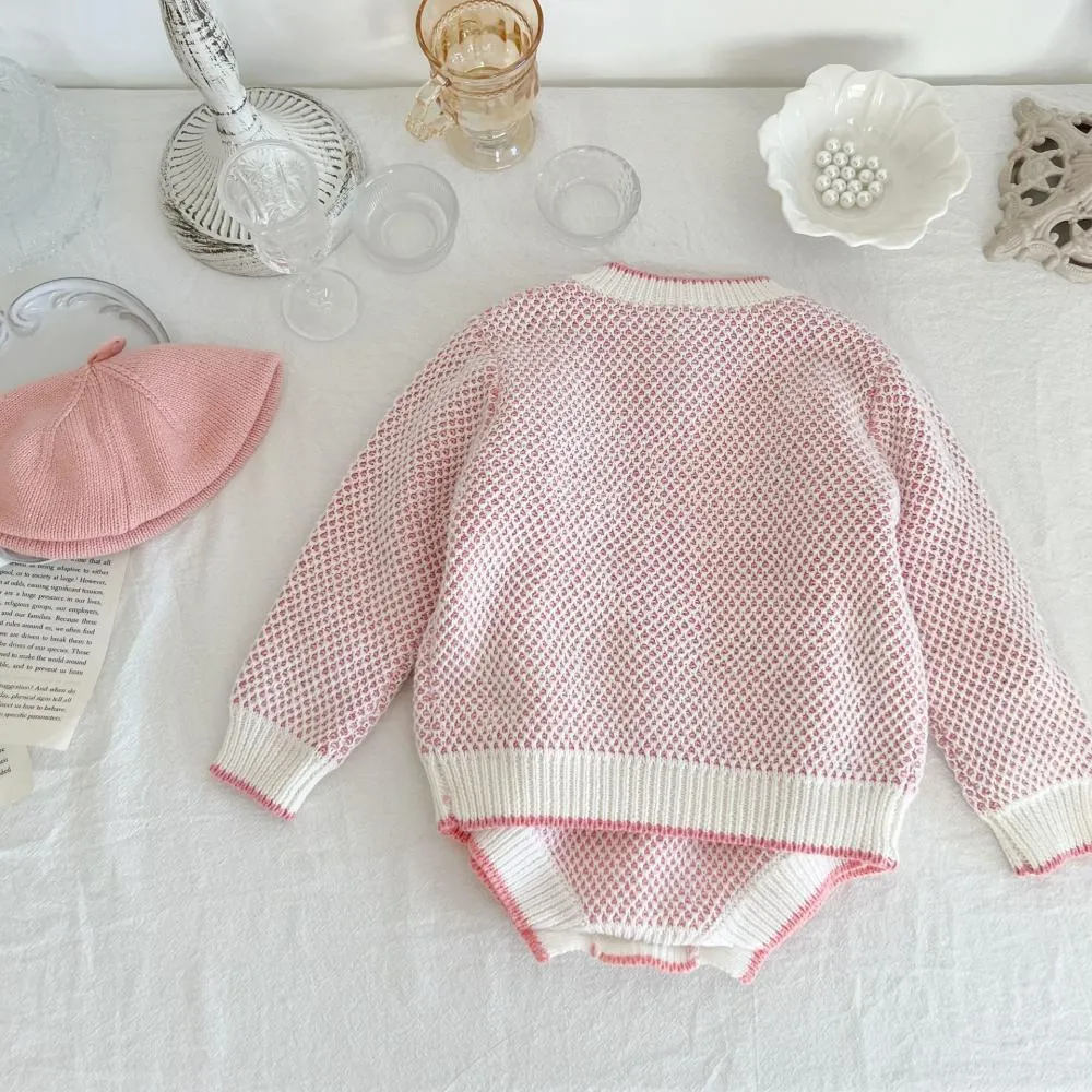 Autumn Baby Knitted Bodysuit Wholesale Baby Clothes