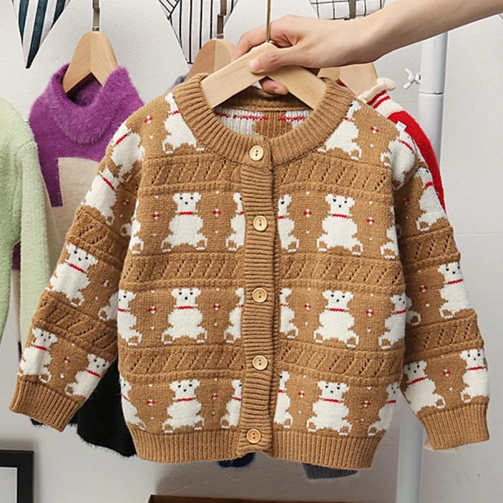 Autumn Children's Sweater Cardigan Coat Boys and Girls Wholesale Kids Clothes