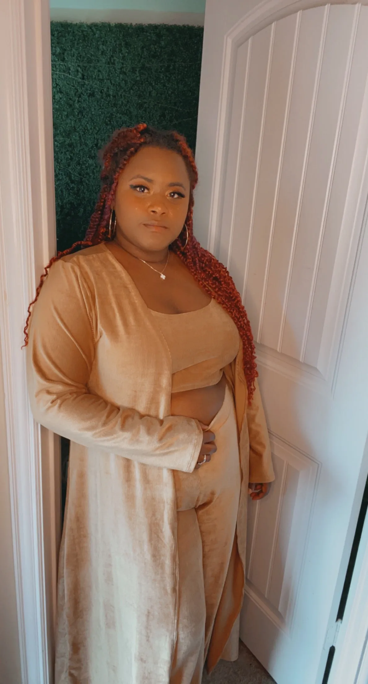 Ava Corduroy Three Piece Plus Size Set