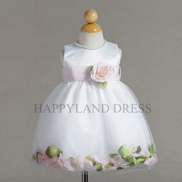 B596 Sash & Flower Petal Dress (10 Diff. Colors)