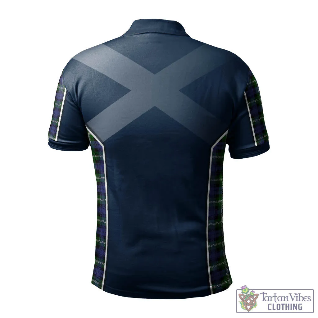 Baillie (Bailey) Tartan Men's Polo Shirt with Family Crest and Scottish Thistle Vibes Sport Style