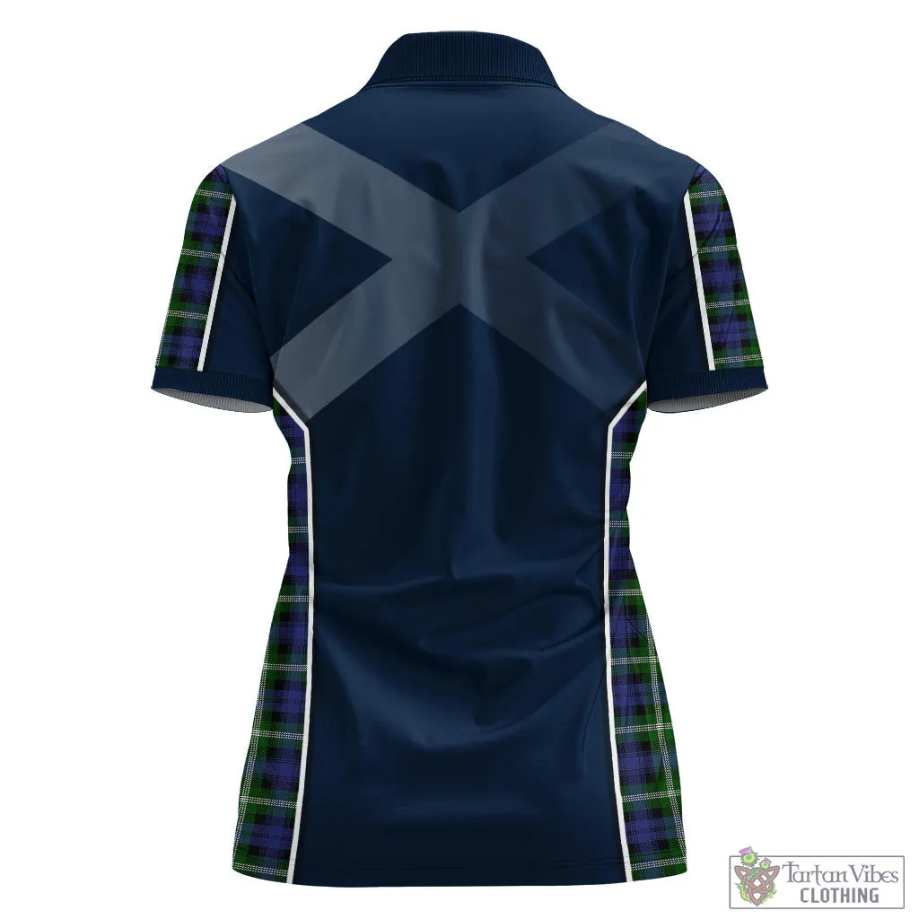 Baillie (Bailey) Tartan Women's Polo Shirt with Family Crest and Lion Rampant Vibes Sport Style