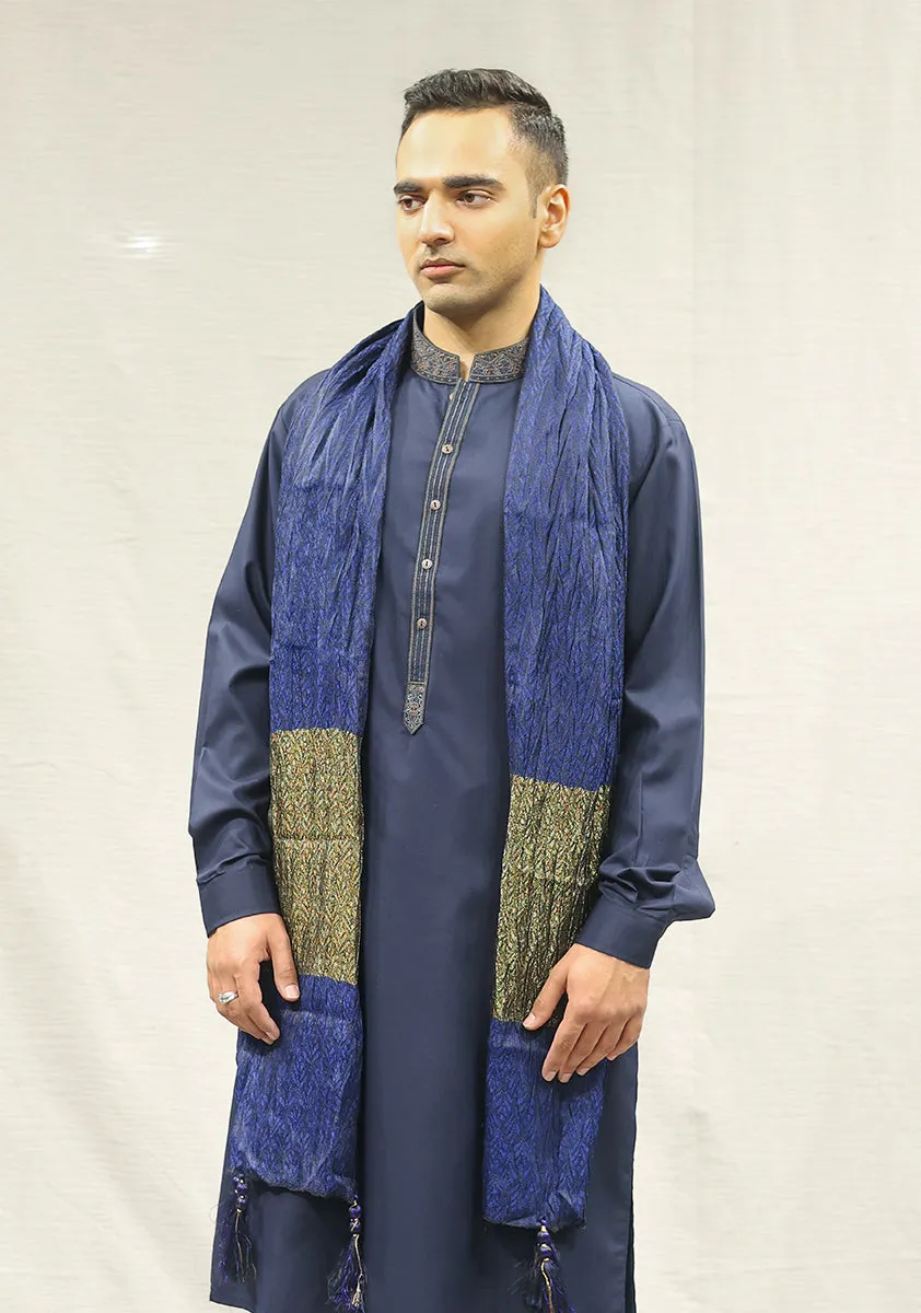 Basic Jamawar Sodalite Blue Stole