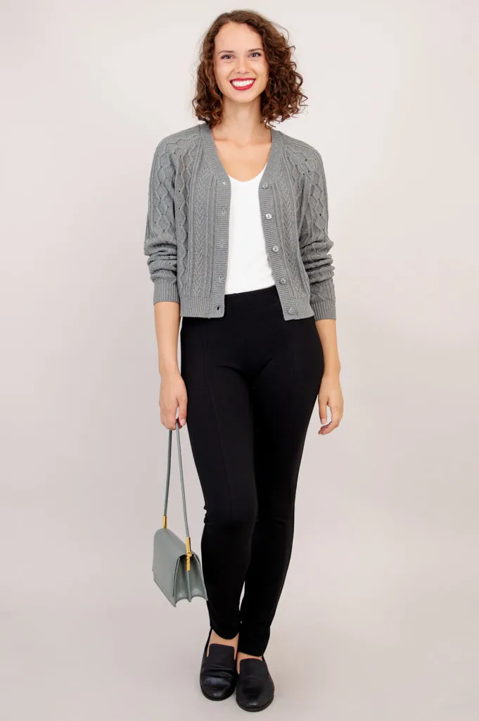 Bena Cardigan, Grey, Cotton