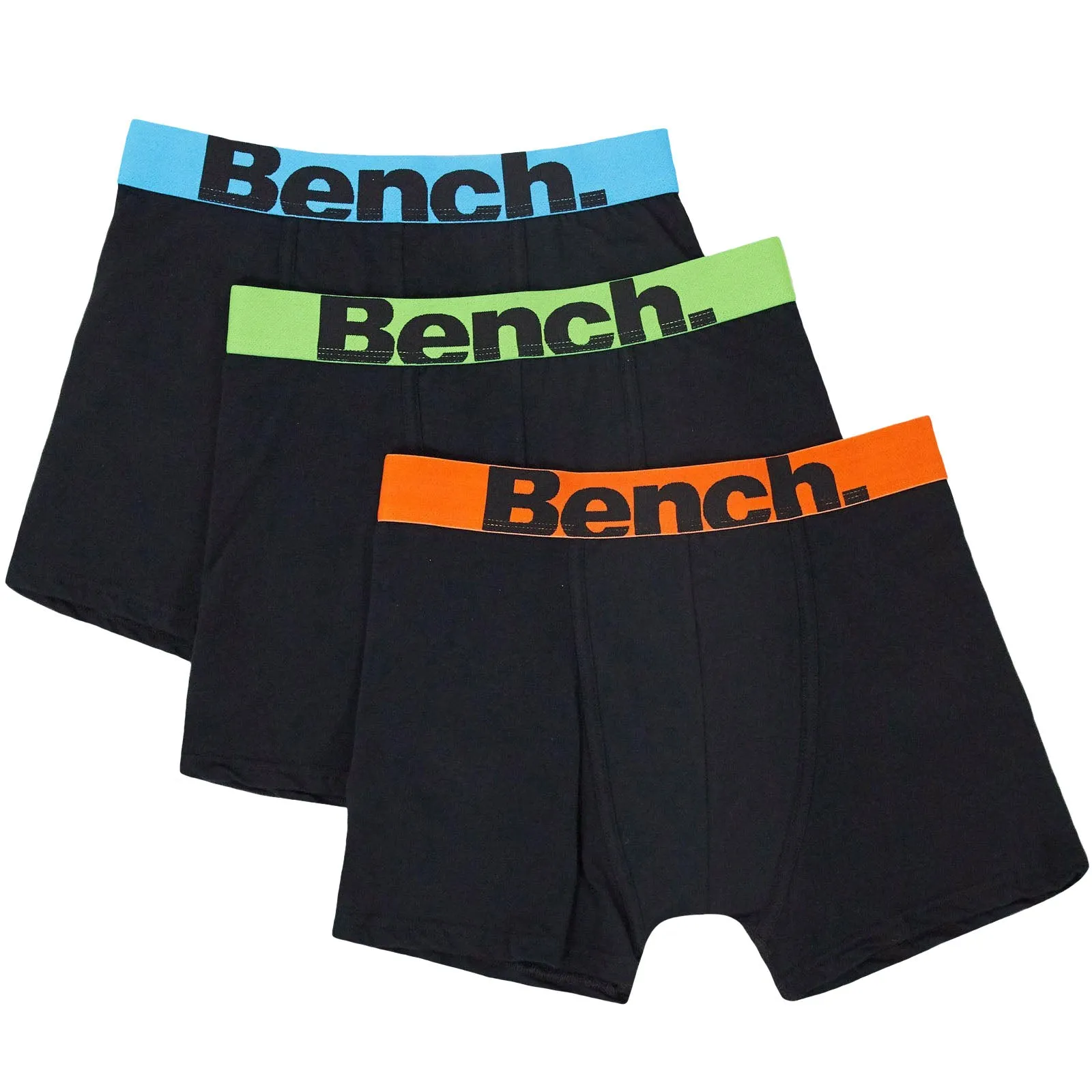 Bench Mens Action 3 Pack Elasticated Boxer Shorts