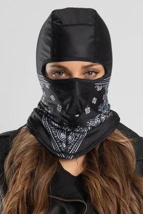 Black Paisley (Winter Weight) Balaclavas