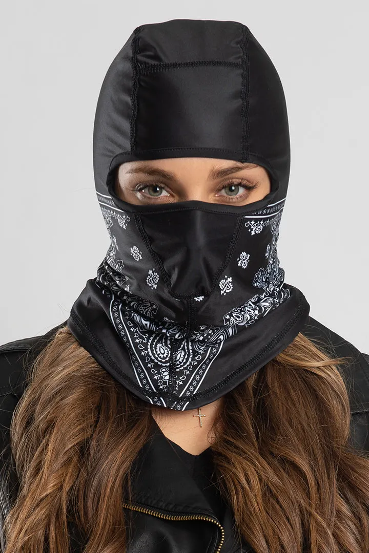 Black Paisley (Winter Weight) Balaclavas