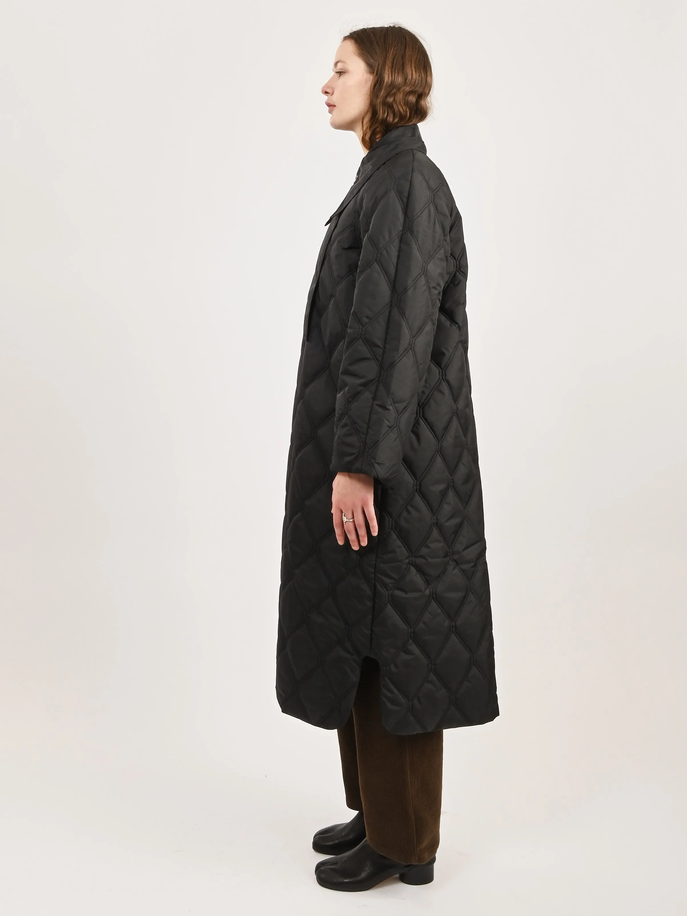 Black Ripstop Quilt Coat