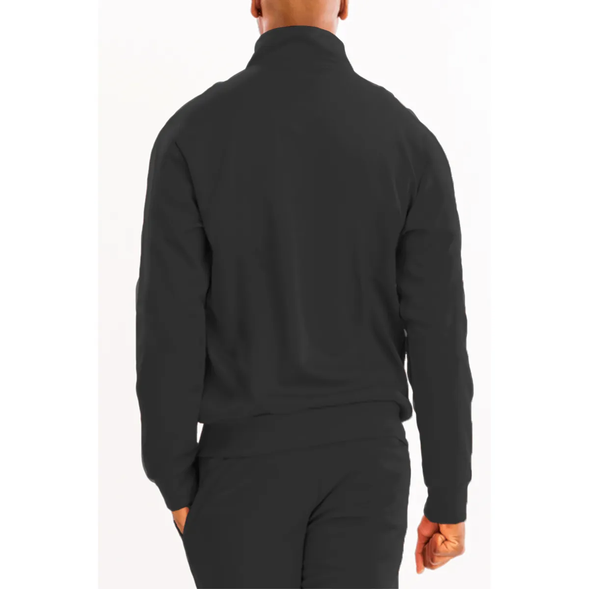 Black Solid Track Jacket