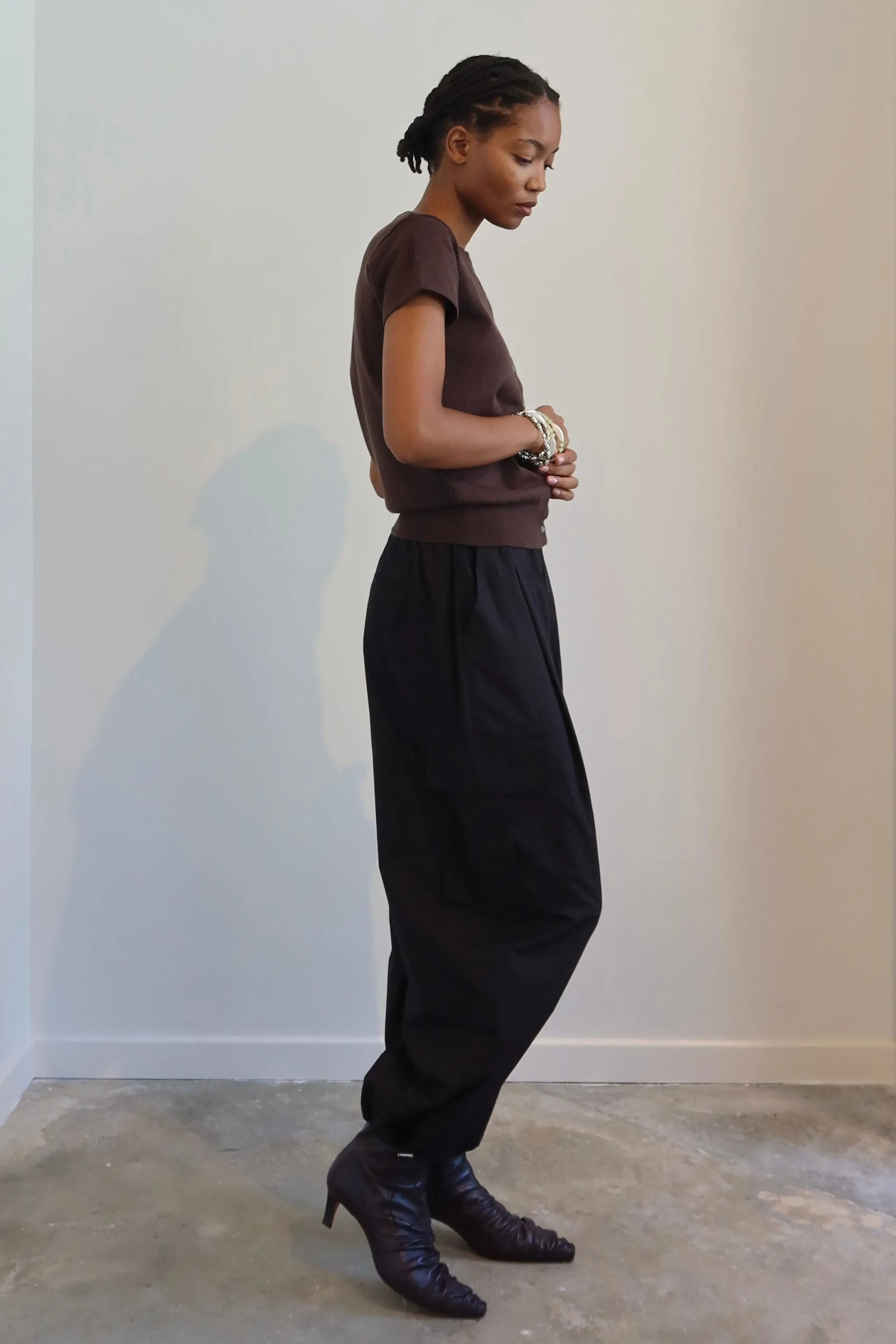 Black Wide Leg Cargo Pants