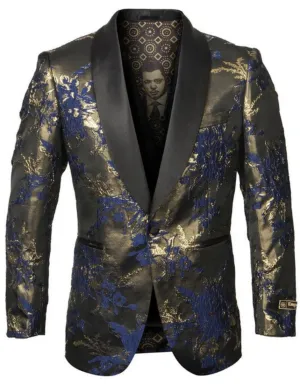 Blue Prom Suit - One Button Blue Homecoming Outfits For Guys