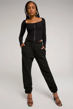 BOYFRIEND SWEATPANTS | BLACK001