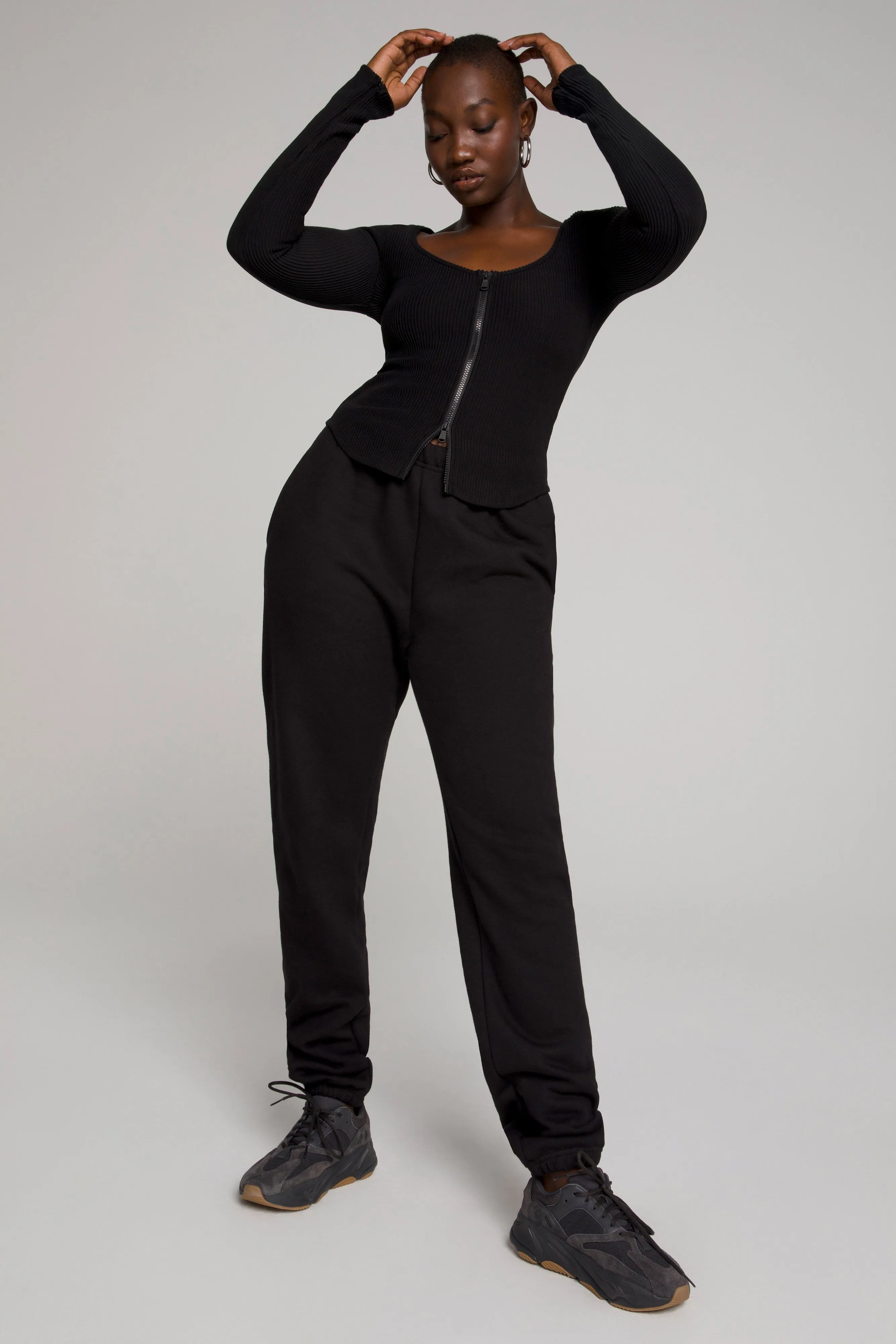 BOYFRIEND SWEATPANTS | BLACK001