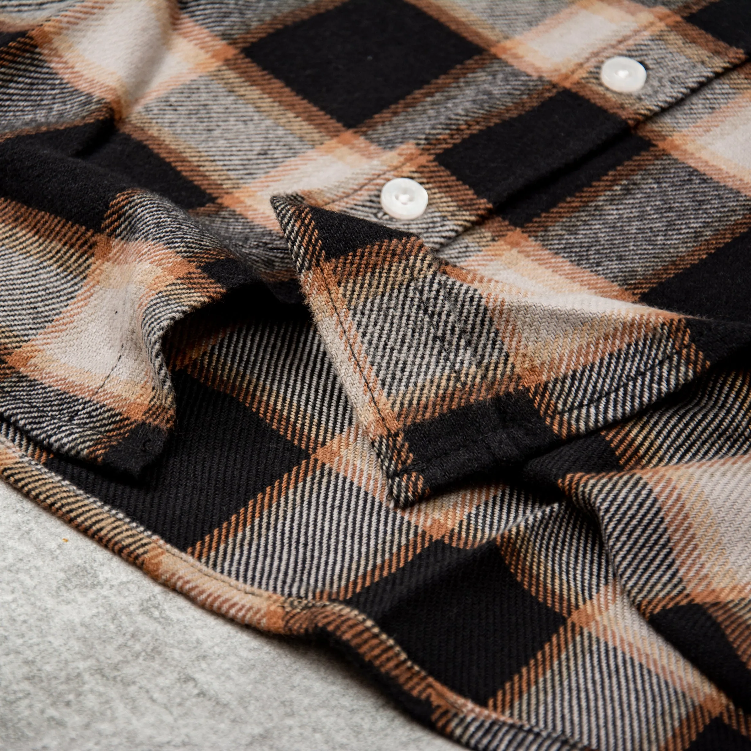 Brixton Bowery 20th Anniversary Flannel Shirt - Black / Cream