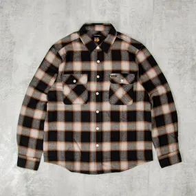 Brixton Bowery 20th Anniversary Flannel Shirt - Black / Cream