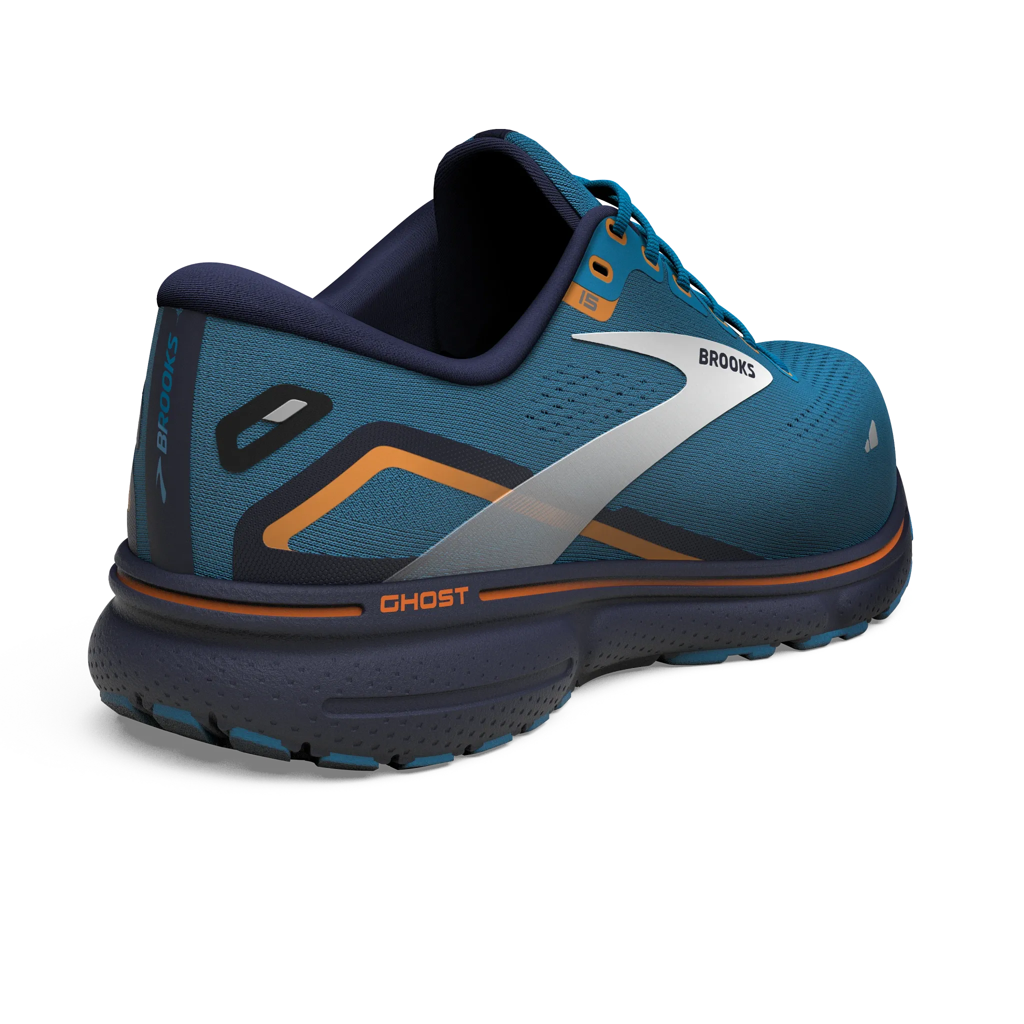 Brooks | Ghost 15 GTX | Men's | Blue/Peacoat/Orange