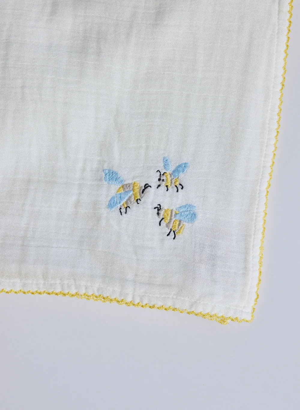 Bumblebee Embroidered Shawl Blanket