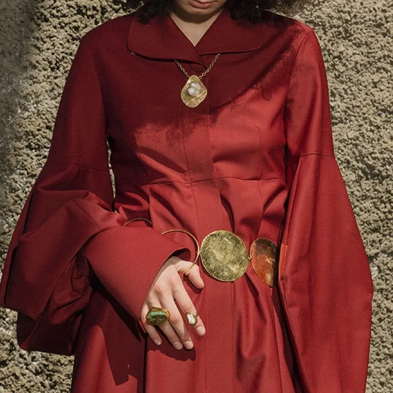 Burgundy Shirt Dress