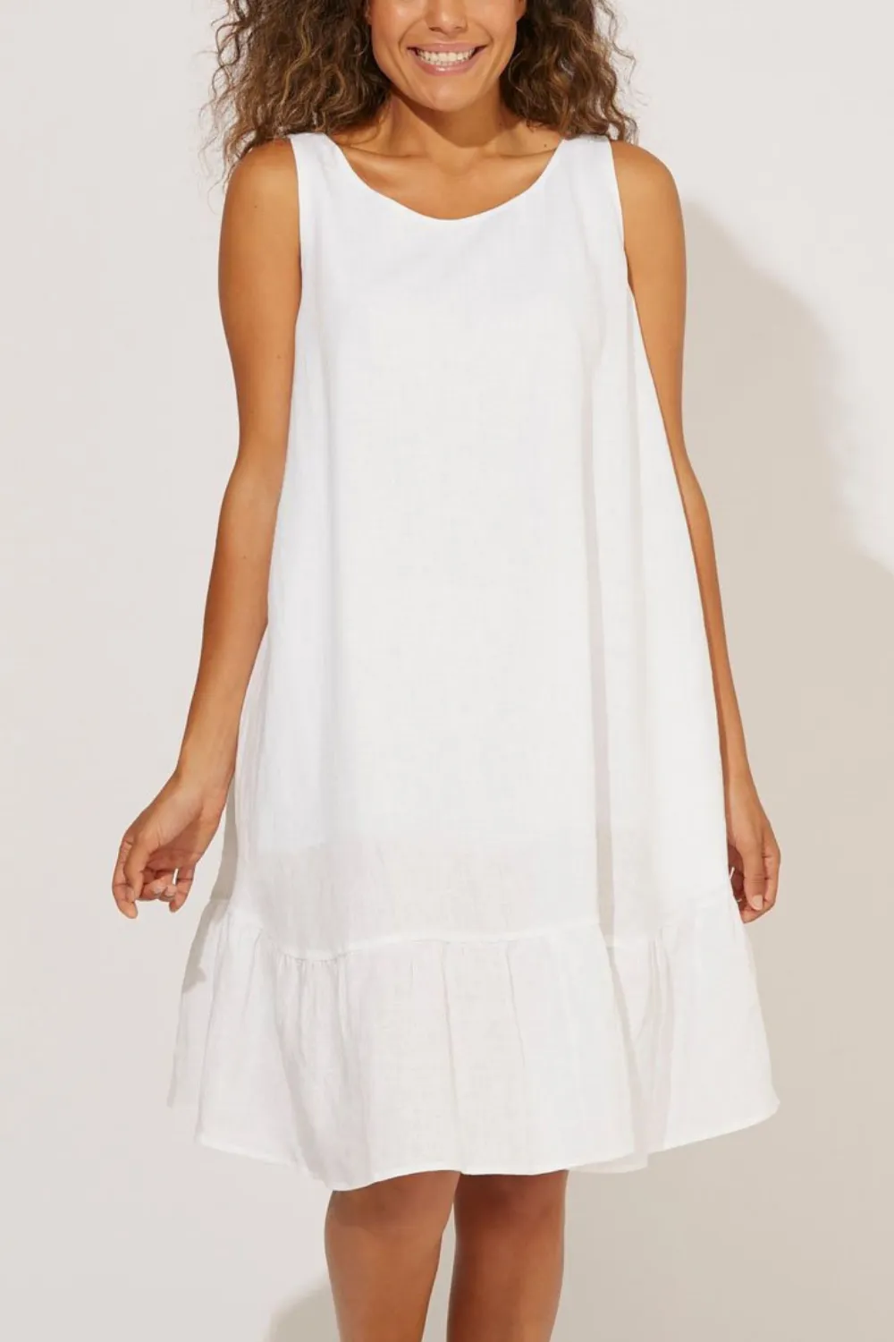 Cabana Tank Dress In White