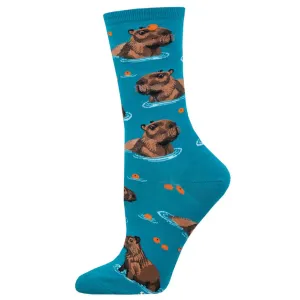 Capybara Chill Women's Crew Socks