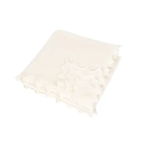 Cashmere Baby Shawl - Polka Dot - Soft Cream