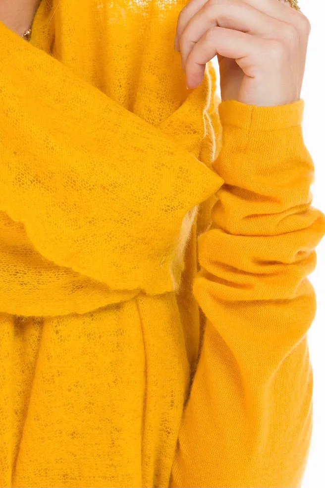 CASHMERE FELTED SCARF TIBETAN YELLOW