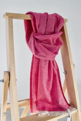 Cashmere scarf in beautiful fuchsia melange