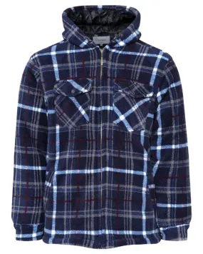 Champion Dumfries Mens Hooded Lumberjack Fleece Jacket