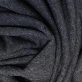 Charcoal Heather Bamboo Stretch Fleece Fabric