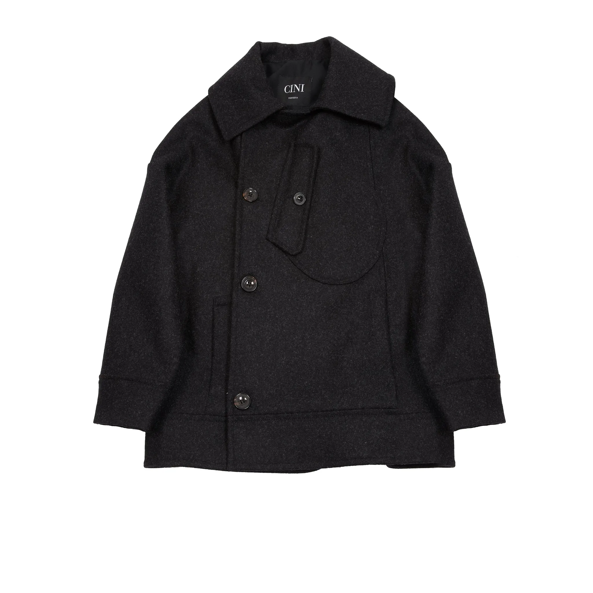 Cini Venezia Caffé Coat in Dark Grey