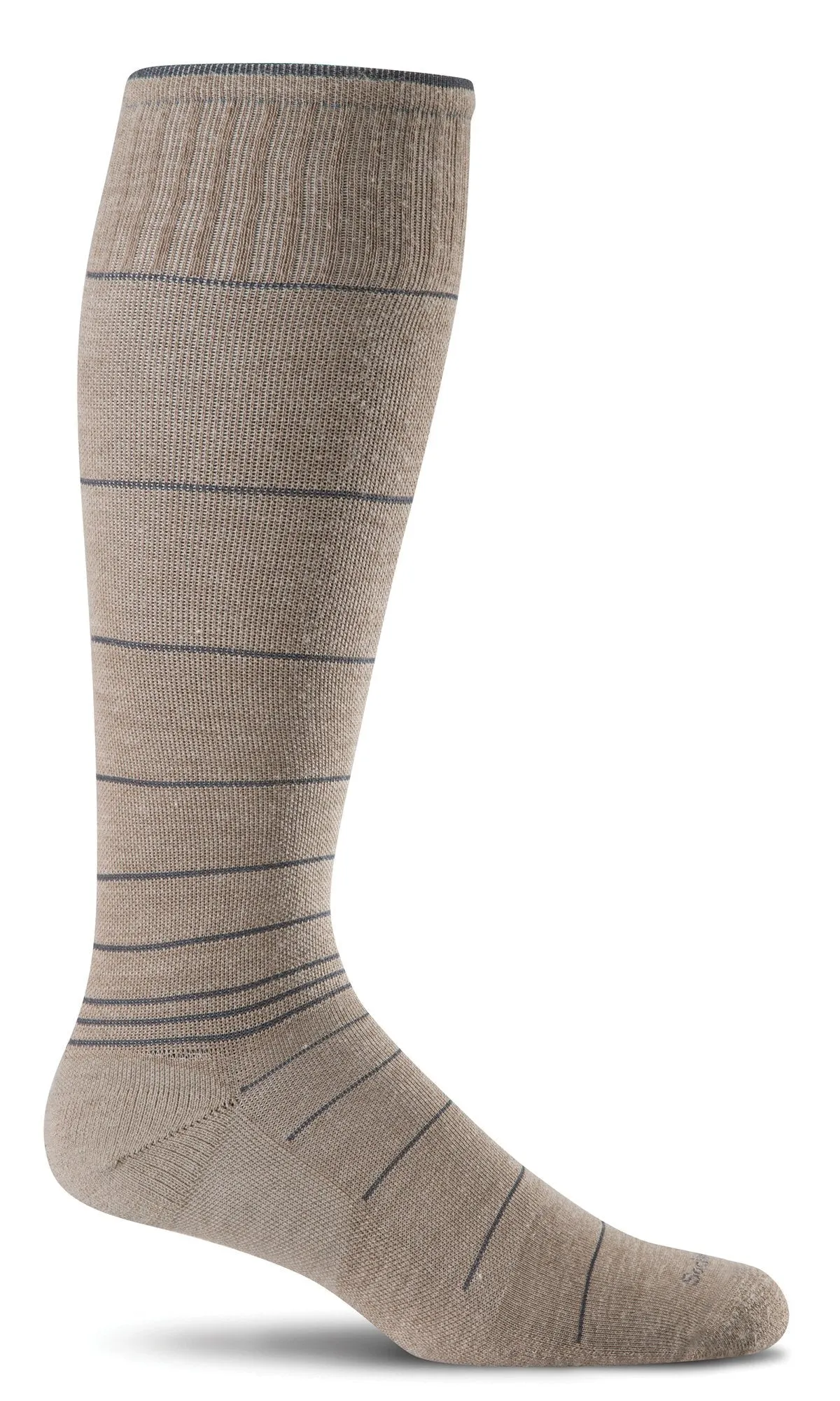 Circulator Men's Bamboo/Merino Moderate Graduated Compression Sock in Khaki