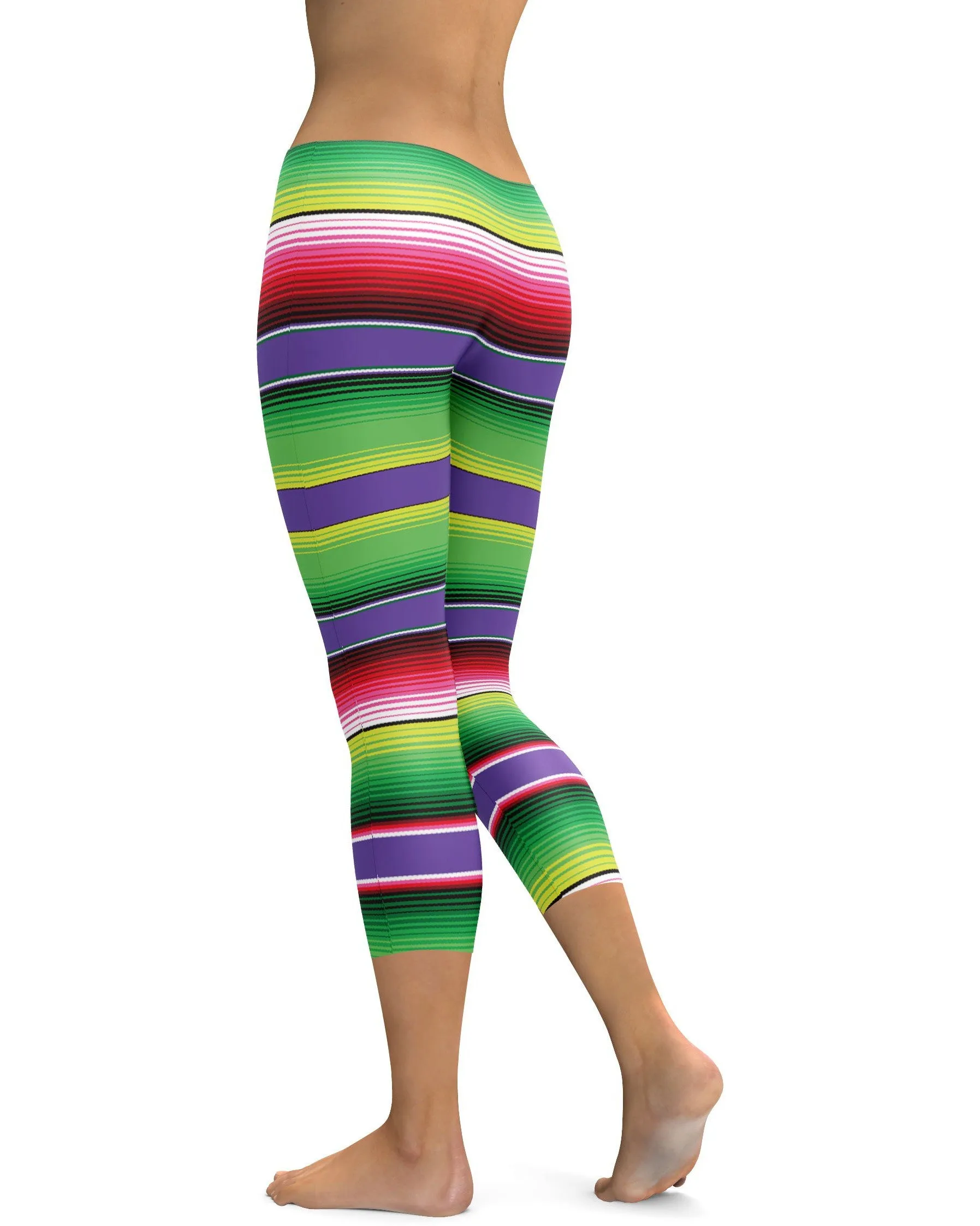 Colorful Mexican Serape Capris