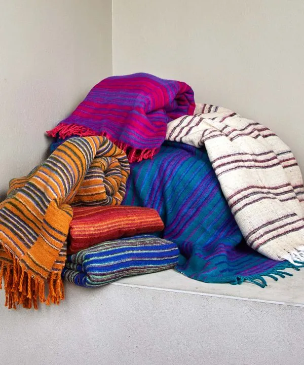 Colorful Striped Large Stole