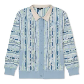 Corded Button Up Jacket (Light Blue)