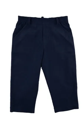 Corduroy Fake Fly Pants - Navy