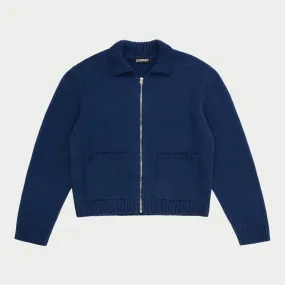 Cotton Knit Club Jacket (Royal Blue)